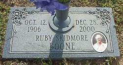 Ruby <I>Skidmore</I> Boone 