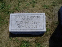 Caroline Ellen “Carrie” <I>Orwig</I> Kukuck 
