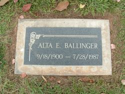 Alta Edna <I>Lozier</I> Ballinger 