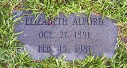 Elizabeth Ruth <I>Williston</I> Alford 