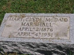 Mary Clyde <I>McDaid</I> Marshall 