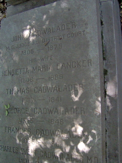 Henrietta Maria <I>Bancker</I> Cadwalader 