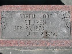 Sarah Jane <I>Cleverly</I> Storer 
