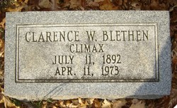 Clarence Waldo “Climax” Blethen 