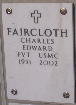 Pvt Charles Edward Faircloth 