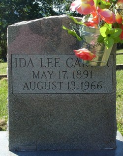 Ida Lee <I>Fletcher</I> Carter 