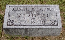 Jeanette B <I>Hastings</I> Anderson 