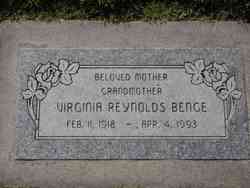 Virginia Beatrice “Vergie” <I>Reynolds</I> Benge 