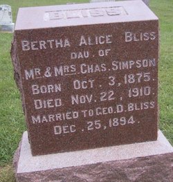 Bertha Alice <I>Simpson</I> Bliss 