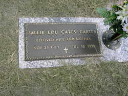 Sallie Lou <I>Cates</I> Carter 