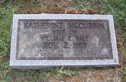 Katherine  Lois <I>McCubbin</I> Bale 