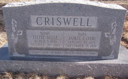 Lizzie Belle <I>Thomas</I> Criswell 