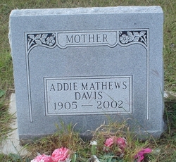 Addie Mathews <I>Watson</I> Davis 