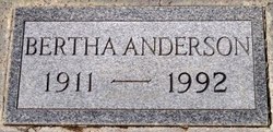 Bertha Henrietta <I>Thiede</I> Anderson 
