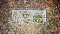 Martha Jane “Mattie” <I>Norman</I> Edwards 