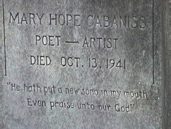Mary <I>Hope</I> Cabaniss 