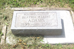Bertha Margaret Albertine <I>Kleist</I> Adams 