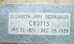 Elizabeth Jane <I>Donaldson</I> Crotts 