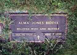 Alma <I>Jones</I> Biddix 