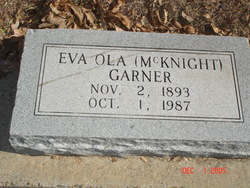 Eva Ola <I>McKnight</I> Garner 