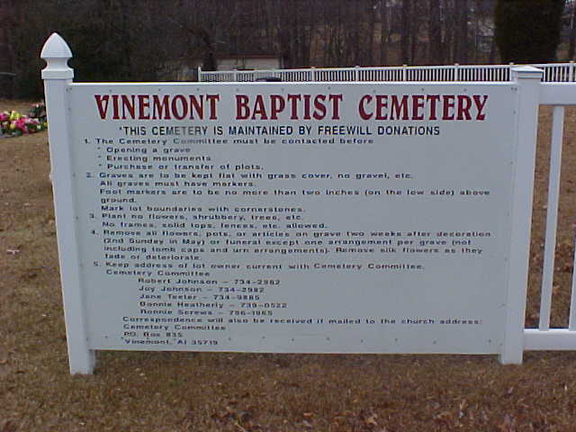 Vinemont Baptist Cemetery