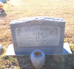 Sallie <I>Thom</I> Ayer 