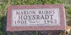 Marion Virginia <I>Burns</I> Hoysradt 