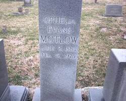 Ophelia Verna <I>Evans</I> Motlow 