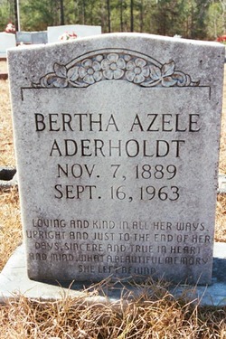 Bertha Azele <I>Nelson</I> Aderholdt 