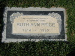 Ruth Ann <I>Butler</I> Price 