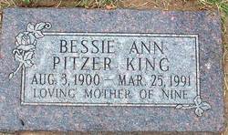Bessie Ann <I>Hill</I> Pitzer 