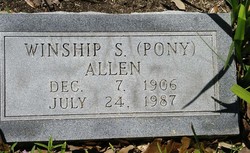 Winship Steadman “Pony” Allen 