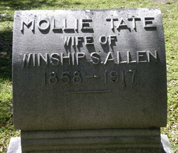 Mary Mollie <I>Tate</I> Allen 