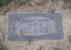 Geraldine <I>Jackson</I> Baxter 