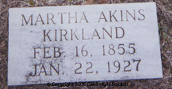 Martha <I>Akins</I> Kirkland 