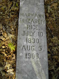 Mary Ann Elizabeth Rice 