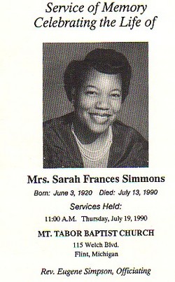 Sarah Frances Simmons 