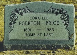 Cora Lee <I>Welch Egerton</I> Price 