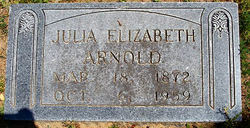 Julia Elizabeth <I>Arnold</I> Arnold 