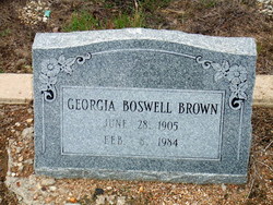 Georgia “Tince” <I>Boswell</I> Brown 
