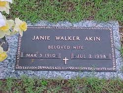 Janie <I>Walker</I> Akin 