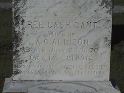 Ree Cash <I>Gant</I> Allison 