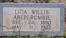 Lida Elizabeth “Ida” <I>Willis</I> Abercrombie 
