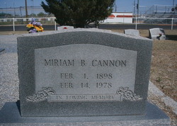Miriam B Cannon 