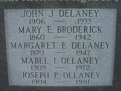 Margaret Elizabeth <I>Broderick</I> Delaney 