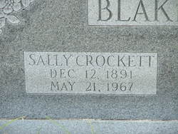 Sally Pearl <I>Crockett</I> Blakemore 