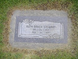 Ruthinda Ruth “Ruth” <I>Baker</I> Stewart 