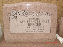 Ava Frances <I>Hale</I> Berger 