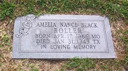 Amelia Elizabeth <I>Nance</I> Black Roller 