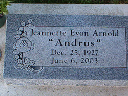 Jeannette Evon <I>Arnold</I> Andrus 